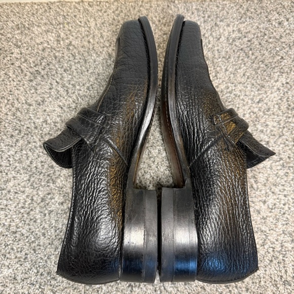 Vtg Stuart McGuire Black Genuine Sharkskin Leather Dress Loafers Men 485 US 8.5 main image 11